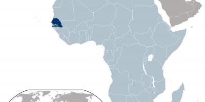 Карта розташування Сенегал на світ