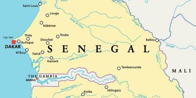 Річки Сенегал карта Африки