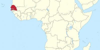 Сенегал на карті Африки