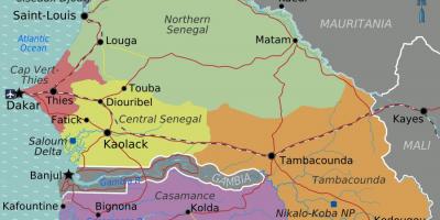 Карта Сенегалу політичних