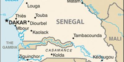 Карта Сенегалу і навколишніх країн